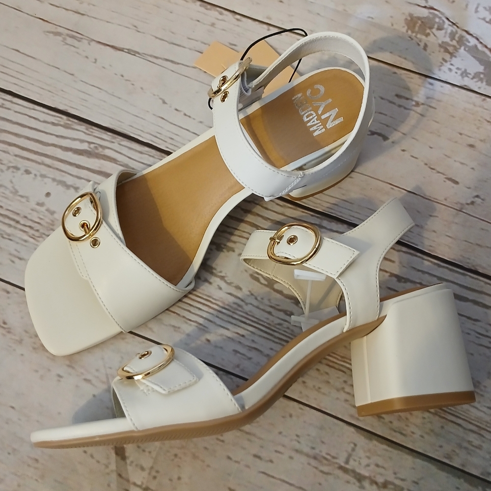 Madden NYC Women's Adelade Sandals White Size 11